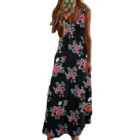 Niuer Women Floral Print Nightgown Summer Sexy V Neck Sleeveless Long Dress Pajamas Sleep Dress Nightwear
Niuer Women Floral Print Nightgown Summer Sexy V Neck Sleeveless Long Dress Pajamas Sleep Dress Nightwear