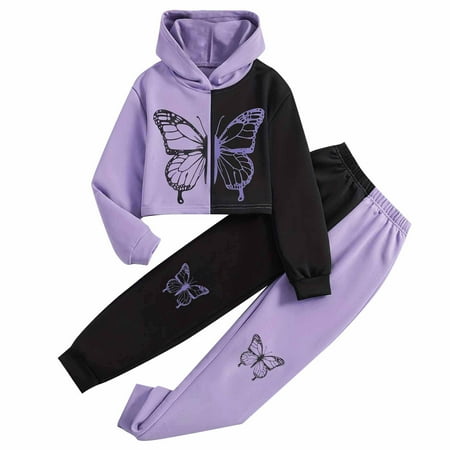 EHQJNJ Baby Girl Outfit Set Girls Hooded Butterfly Print Color Matching Long Sleeved Trousers Hoodie Fashion Set Cute Outfits for Kids Girls Preppy Baby Girl Outfits Spring
EHQJNJ Baby Girl Outfit Set Girls Hooded Butterfly Print Color Matching Long Sleeved Trousers Hoodie Fashion Set Cute Outfits for Kids Girls Preppy Baby Girl Outfits Spring