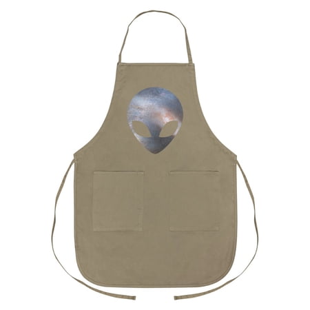 Alien Head in Space Apron with Pockets