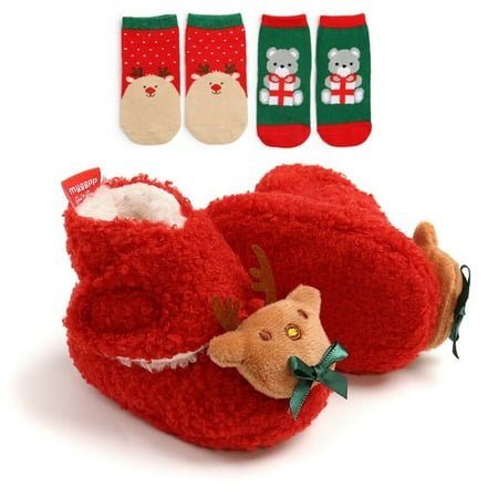 Topwoner Baby First Walk Shoes Girl Boy Soft Anti-slip Shoes Christmas Deer Santa Claus Cute Baby Shoes+2 Headbands Or 2 Socks Suit
Topwoner Baby First Walk Shoes Girl Boy Soft Anti-slip Shoes Christmas Deer Santa Claus Cute Baby Shoes+2 Headbands Or 2 Socks Suit