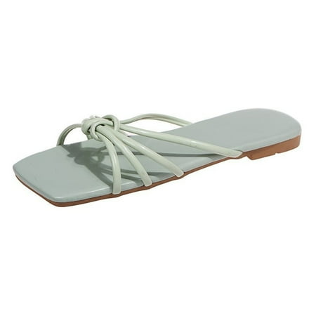 Women Outdoor Wear Sandals Hollow Summer Casual Sandals for Wedding Party Ballroom 39 Light Green