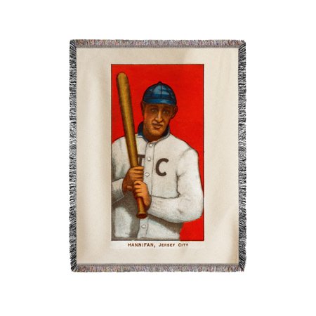 Jersey City Minor League - Hannifan - Baseball Card (60x80 Woven Chenille Yarn Blanket)