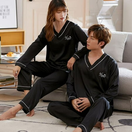 DanceeMangoo Luxury Pajama Suit Men Silk Pajamas Sets Couple Sleepwear Family Lover Soft Men & Women Pajamas Autumn Winter Pajamas for Men
DanceeMangoo Luxury Pajama Suit Men Silk Pajamas Sets Couple Sleepwear Family Lover Soft Men & Women Pajamas Autumn Winter Pajamas for Men