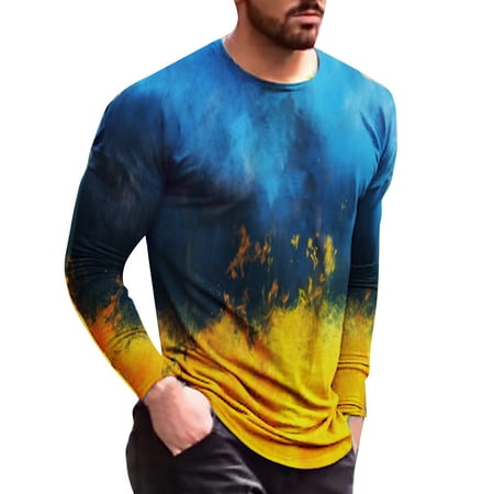 PEASKJP Maternity T Shirts Male Casual Gradient Print T Shirt Blouse Long Sleeve Round Neck Tops T Shirt Shirt Blue
PEASKJP Maternity T Shirts Male Casual Gradient Print T Shirt Blouse Long Sleeve Round Neck Tops T Shirt Shirt Blue