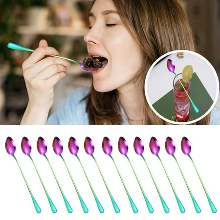 Dinner Plates Pink Tableware Long Handle Stainless Steel Spoon Ice Creams Spoon Ice Tip Round Spoon Mixing 12PC
Dinner Plates Pink Tableware Long Handle Stainless Steel Spoon Ice Creams Spoon Ice Tip Round Spoon Mixing 12PC