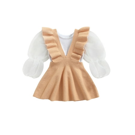 Sunisery Baby Girls Solid Long Sleeve Tops T shirt Knitted Sweater Suspender Skirt Autumn Outfits Set White 1-2 Years
Sunisery Baby Girls Solid Long Sleeve Tops T shirt Knitted Sweater Suspender Skirt Autumn Outfits Set White 1-2 Years