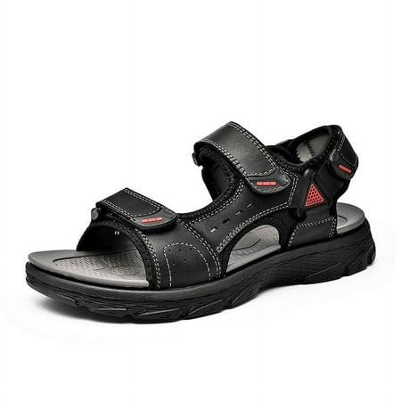 Outdoor Sandals For Men Beach Shoes Fashion Summer Slipper With Hook&Loop Strap Genuine Leather Anti-Slip Open Toe
Outdoor Sandals For Men Beach Shoes Fashion Summer Slipper With Hook&Loop Strap Genuine Leather Anti-Slip Open Toe