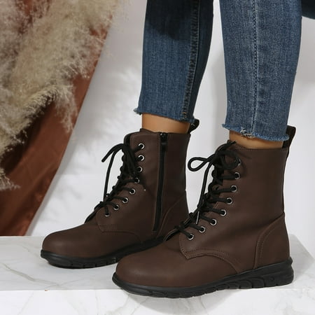 Women‘s Ankle Flat Boots Solid Color Side Zipper Lace Up Faux Leather Shoes Women‘s Footwear
Women‘s Ankle Flat Boots Solid Color Side Zipper Lace Up Faux Leather Shoes Women‘s Footwear