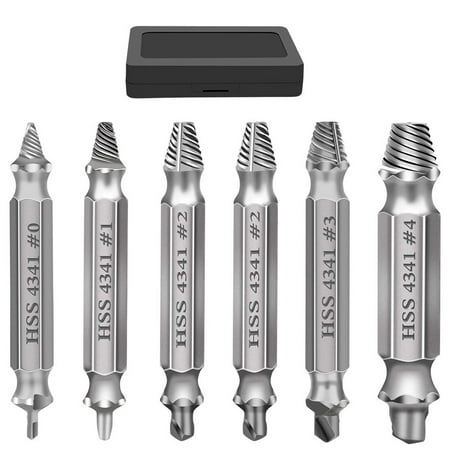 6PCS Screw Extractor Set for Damaged Screw of Remove Stripped and Broken Screws Drill Bit H.S.S
6PCS Screw Extractor Set for Damaged Screw of Remove Stripped and Broken Screws Drill Bit H.S.S