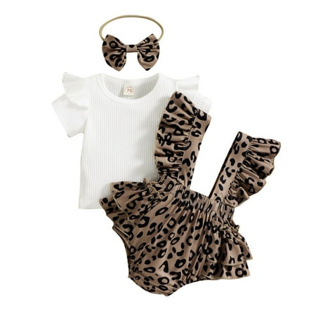 XINSHIDE Toddler Girls Set Short Sleeve Ribbed T Shirt Tops Ruffles Leopard Printed Suspenders Shorts Headbands Outfits Baby Clothes
XINSHIDE Toddler Girls Set Short Sleeve Ribbed T Shirt Tops Ruffles Leopard Printed Suspenders Shorts Headbands Outfits Baby Clothes
