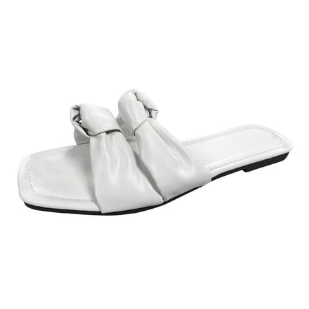 Youmylove Women Slippers Fashion Solid Color Leather Bowknot Open Toe Square Head Casual Flat Slippers Leisure Ladies Cozy Daily Walking
Youmylove Women Slippers Fashion Solid Color Leather Bowknot Open Toe Square Head Casual Flat Slippers Leisure Ladies Cozy Daily Walking