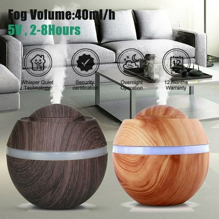 500ml Wood Grain Ultrasonic Humidifiers Aromatherapy Essential Oil Diffuser Cool Mist Humidifier with 7 LED Colors
500ml Wood Grain Ultrasonic Humidifiers Aromatherapy Essential Oil Diffuser Cool Mist Humidifier with 7 LED Colors