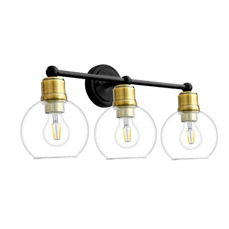 3 Light Bathroom Vanity Light Fixtures Over Mirror Wall Sconce Guarantled Black Light Fixture with Oil Rubbered Bronze Light Head for Vintage Farmhouse Lighting Clear Glass Shade Bulbs Not Included
3 Light Bathroom Vanity Light Fixtures Over Mirror Wall Sconce Guarantled Black Light Fixture with Oil Rubbered Bronze Light Head for Vintage Farmhouse Lighting Clear Glass Shade Bulbs Not Included
