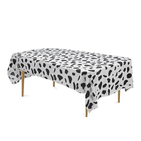Waterproof Table Cloth for Rectangle Tablecloth Scratch Resistant Table Cover Dining Buffet Banquet Restaurant Cow print