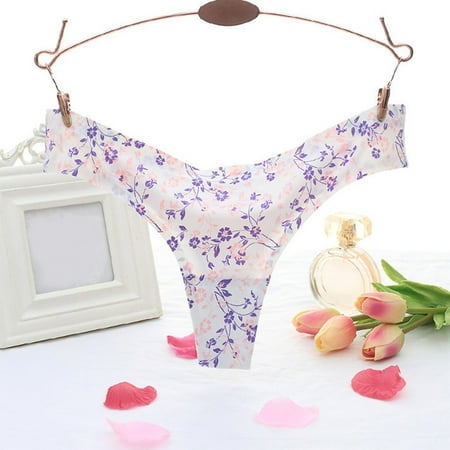 〖TOTO〗Women Panties Womens Floral Printed Seamless Adhesive Panties Low Waist Ice Silk Thong Panties
〖TOTO〗Women Panties Womens Floral Printed Seamless Adhesive Panties Low Waist Ice Silk Thong Panties