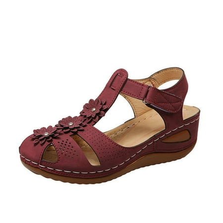 SEMIMAY Womens Wedge Flower Summer Comfortable Platform Bohemia Shoes Sandals With Arch Support Massage Function Casual Thong Sandal
SEMIMAY Womens Wedge Flower Summer Comfortable Platform Bohemia Shoes Sandals With Arch Support Massage Function Casual Thong Sandal
