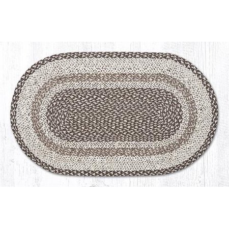 27"X45" Mocha Oblong Braided Rug