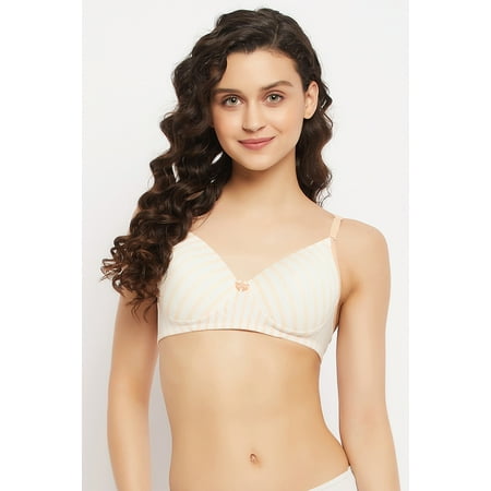 Clovia Padded Non-Wired Full Cup Striped Multiway T-shirt Bra in Peach Colour
Clovia Padded Non-Wired Full Cup Striped Multiway T-shirt Bra in Peach Colour