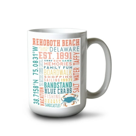 15 fl oz Ceramic Mug Rehoboth Beach Delaware Typography Dishwasher & Microwave Safe
15 fl oz Ceramic Mug Rehoboth Beach Delaware Typography Dishwasher & Microwave Safe