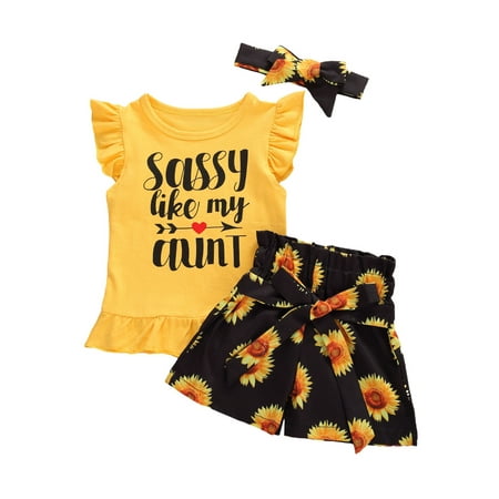 TheFound Infant Baby Girl Sunflower Clothes Sassy Ruffle Long Sleeve Shirt TopHarem Shorts 3pcs Summer Outfits
TheFound Infant Baby Girl Sunflower Clothes Sassy Ruffle Long Sleeve Shirt TopHarem Shorts 3pcs Summer Outfits