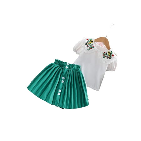 Cute Floral Peter Pan Collar Short Sleeve Multicolor Toddler Girls Two-piece Outfits (Girl s)
Cute Floral Peter Pan Collar Short Sleeve Multicolor Toddler Girls Two-piece Outfits (Girl s)