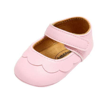 

Toddler Little Girl Dress Shoes Mary Jane Flats Party Baby Girls Shoes Non-Slip Rubber Sole High-Top Infant First Walking Shoes Toddler Crib Shoes Newborn Loafers Flats Pink 12-18 Months