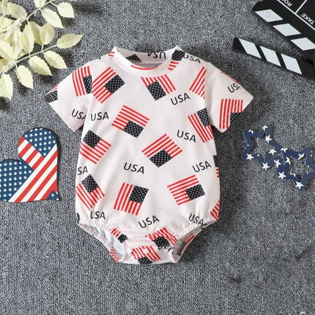 EQWLJWE Toddler Boy Girl 4th of July Outfits Short Sleeve Romper Oversized Onesie American Flag Independence Day Bodysuit
EQWLJWE Toddler Boy Girl 4th of July Outfits Short Sleeve Romper Oversized Onesie American Flag Independence Day Bodysuit