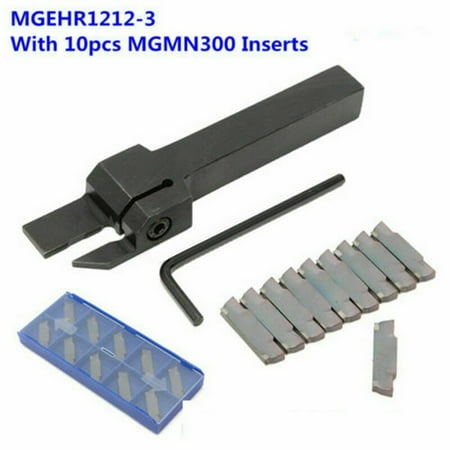 MGEHR1212-3 Lathe Cut-Off Grooving Parting Tool Holder + 10pcs MGMN300 Inserts