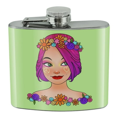 Classy Modern Day Hippie Flower Child Stainless Steel 5oz Hip Drink Kidney Flask
Classy Modern Day Hippie Flower Child Stainless Steel 5oz Hip Drink Kidney Flask
