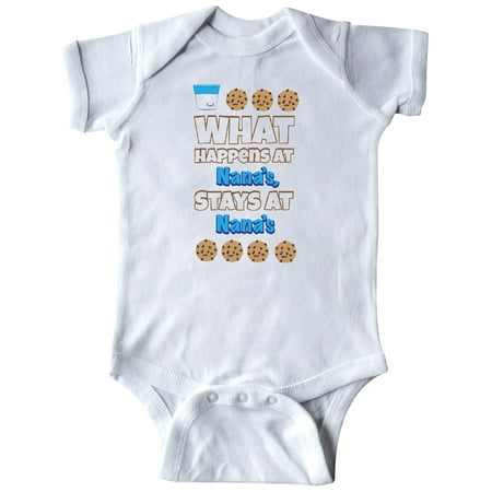 Inktastic What Happens at Nana s Gift Baby Boy or Baby Girl Bodysuit