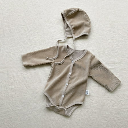 Hunpta Baby Newborn Infant Girls Boys Solid Ribbed Cotton Autumn Long Sleeve Romper Bodysuit Hat Clothes
Hunpta Baby Newborn Infant Girls Boys Solid Ribbed Cotton Autumn Long Sleeve Romper Bodysuit Hat Clothes