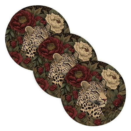 WOBOGO Roses Leopard Coil Placemats 3pcs Resistant Hot Pads Mat for Table Counter Cooking Potholder 15in
WOBOGO Roses Leopard Coil Placemats 3pcs Resistant Hot Pads Mat for Table Counter Cooking Potholder 15in