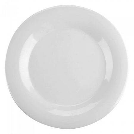 Thunder Group CR010W White Wide Rim Melamine Plate 10-1/2 - 1 doz