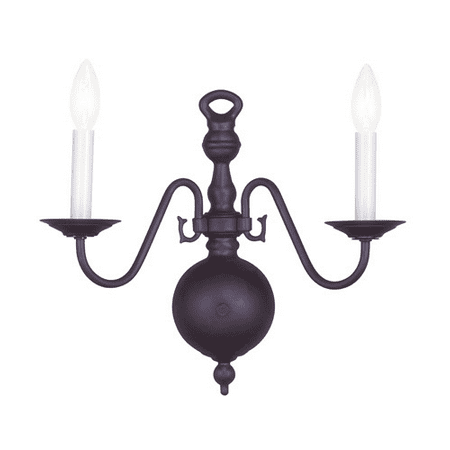 Wall Sconces 2 Light Williamsburg With Bronze Finish size 13 in 120 Watts - World of Crystal
Wall Sconces 2 Light Williamsburg With Bronze Finish size 13 in 120 Watts - World of Crystal