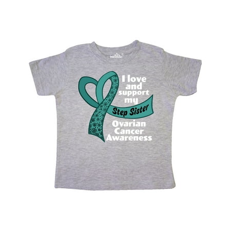Inktastic I Love and Support My Step Sister Ovarian Cancer Teal Ribbon Gift Toddler Boy or Toddler Girl T-Shirt 
Inktastic I Love and Support My Step Sister Ovarian Cancer Teal Ribbon Gift Toddler Boy or Toddler Girl T-Shirt