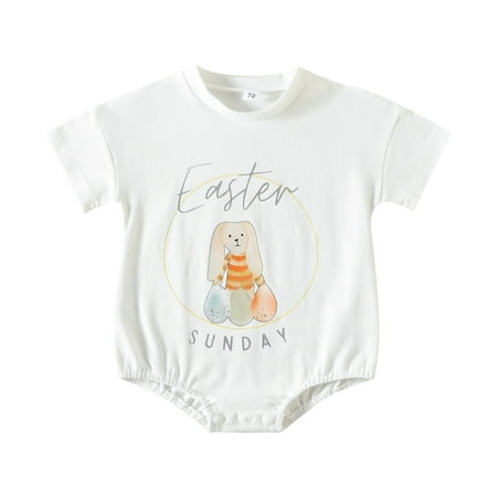 Easter Baby Girls Boys Print Spring Summer Bunny Short Sleeve Romper Bodysuit Clothes
Easter Baby Girls Boys Print Spring Summer Bunny Short Sleeve Romper Bodysuit Clothes