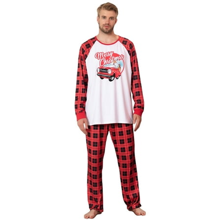 Amuver Family Matching Pajamas Set Christmas Car Print Casual Raglan Long Sleeve Tops and Plaid Pants Sleepwear
Amuver Family Matching Pajamas Set Christmas Car Print Casual Raglan Long Sleeve Tops and Plaid Pants Sleepwear