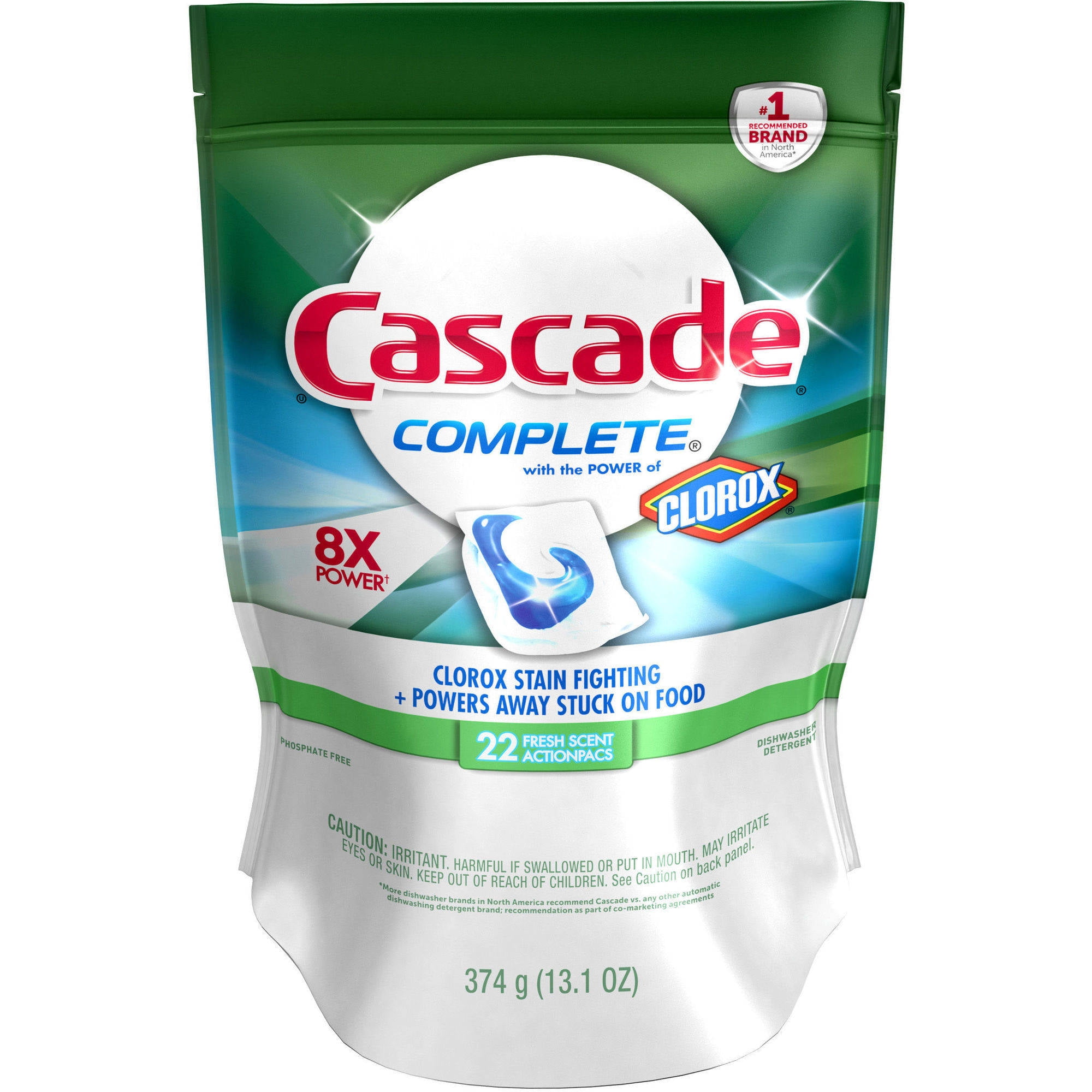 Cascade Complete ActionPacs With The Power Of Clorox Dishwasher ...
