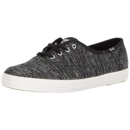 Keds Women s Champion Lurex Stripe Fashion Sneaker Black 8.5 M US