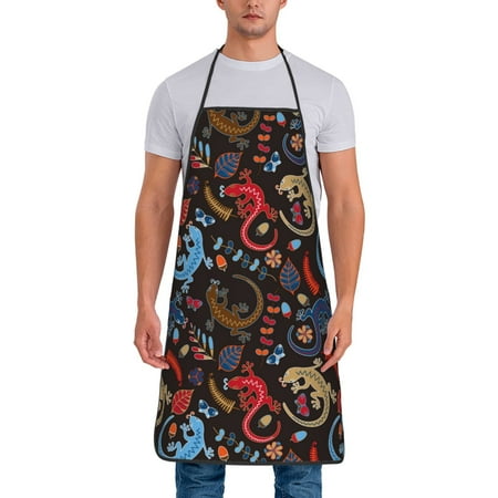Apron for Men Women Cartoon Gecko Lizard Butterfly Waterproof Chef Kitchen Baking Apron with Long Ties Aprons for Cooking Baking and Gardening Kitchen Collection
Apron for Men Women Cartoon Gecko Lizard Butterfly Waterproof Chef Kitchen Baking Apron with Long Ties Aprons for Cooking Baking and Gardening Kitchen Collection