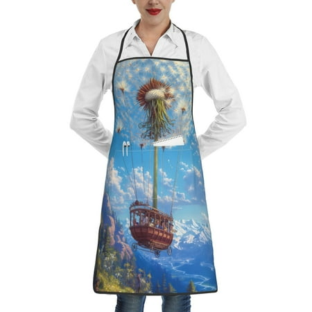 Easygdp Dandelion Hot Air Balloon Apron Waterdrop Resistant with 2 Pockets Oil Resistant Cooking Kitchen Chef Apron for Women Men
Easygdp Dandelion Hot Air Balloon Apron Waterdrop Resistant with 2 Pockets Oil Resistant Cooking Kitchen Chef Apron for Women Men