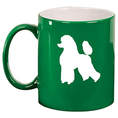 Ceramic Coffee Tea Mug Cup Poodle (Green)