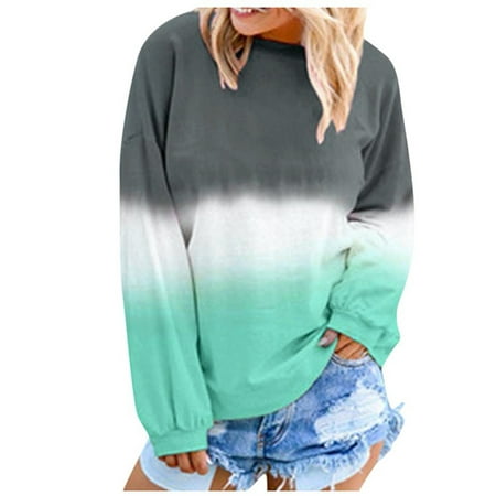 Women s gradient long sleeved pullover T-shirt shirt top scrub tops women yellow long sleeve shirt women Gray L
Women s gradient long sleeved pullover T-shirt shirt top scrub tops women yellow long sleeve shirt women Gray L