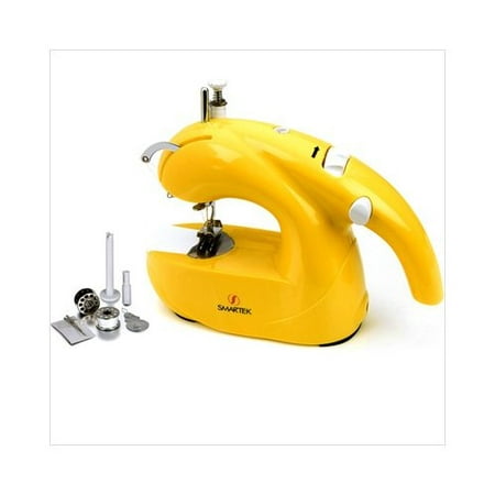 Smartek Cord-Cordless Sewing Machine in Yellow