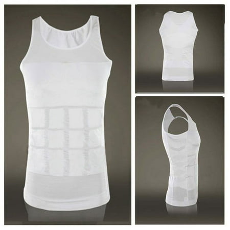 Mens Slimming Body Slim Chest Tummy Shaper Vest Under Shirt Waist Back Support