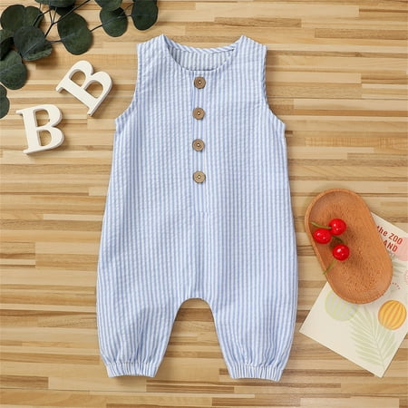 Baby Girl Boy Striped Romper Sleeveless 1 Piece Button Jumpsuits Cotton Linen Pajamas
Baby Girl Boy Striped Romper Sleeveless 1 Piece Button Jumpsuits Cotton Linen Pajamas