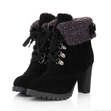 ERTUTUYI Shoes Women Heels High Color Round Short LaceUp Solid Fashion NonSlip Booties Toe Women s Boots Black 39
ERTUTUYI Shoes Women Heels High Color Round Short LaceUp Solid Fashion NonSlip Booties Toe Women s Boots Black 39