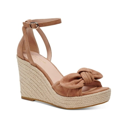 Kate Spade New York Womens Tianna Linen Ankle Strap Wedge Sandals