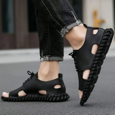 Men s Comfy Non Slip Lace Up Open Toed Casual Shoes - Sandals For Men s Outdoor Activities
Men s Comfy Non Slip Lace Up Open Toed Casual Shoes - Sandals For Men s Outdoor Activities