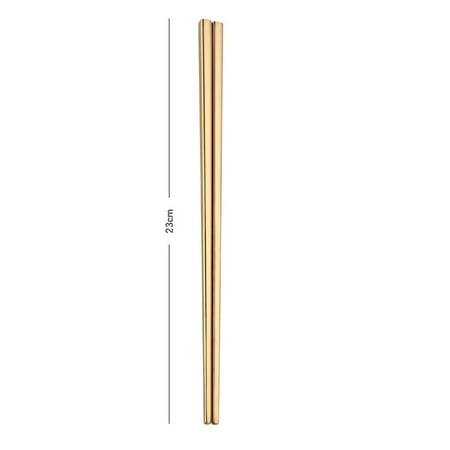 QIFEI 304 Stainless Steel Chopsticks - 1 Pair Reusable Dishwasher Safe Metal Chopsticks - Square Lightweight Chop Sticks - Easy to Use and Clean Gold
QIFEI 304 Stainless Steel Chopsticks - 1 Pair Reusable Dishwasher Safe Metal Chopsticks - Square Lightweight Chop Sticks - Easy to Use and Clean Gold